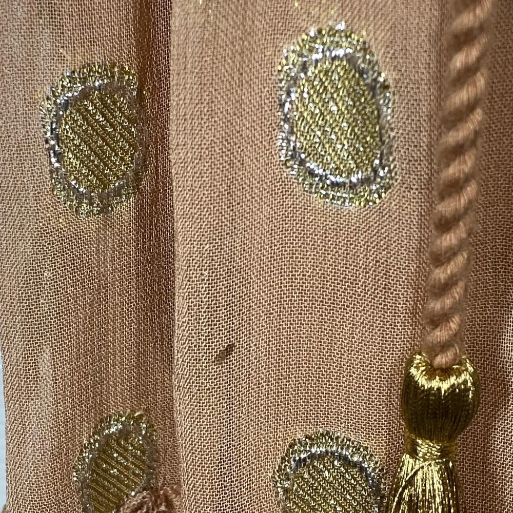 Raga Kenna Metallic Dot Mini Dress Peach Gold Silver Sparkle Womens Size XS - Picture 8 of 11